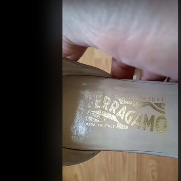 Salvatore Ferragamo Open Toe Strap Heels Sz 10.5 - Picture 3 of 12